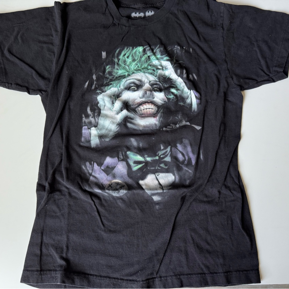 Black Graphic T-Shirt with Joker Design